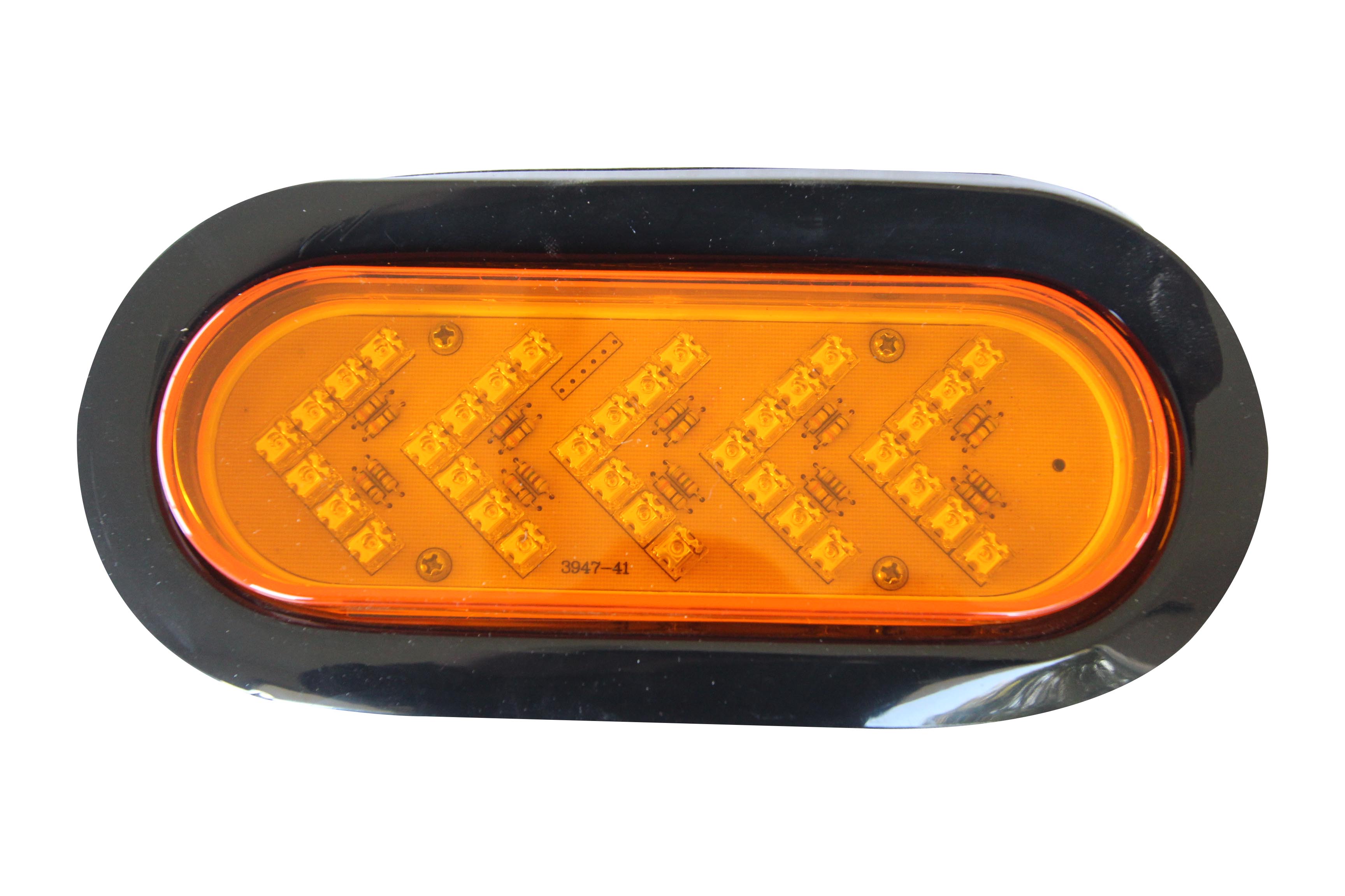 FAROL 10-30V 35 LED OVALADO (FLECHA)  AMBAR