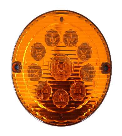FAROL REDONDO 10 LED 10-30V TRASERO 155MM AMBAR