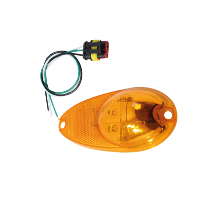 FAROL CARROCERIA LATERAL AMBAR 10-30 V 5 LED MARCOPOLO G7