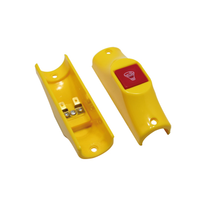BOTON TIMBRE PARADA CURVO COLOR AMARILLO