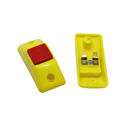 BOTON TIMBRE PARADA PLANO COLOR AMARILLO