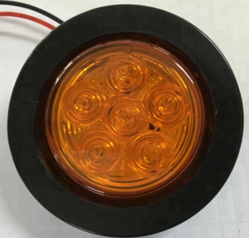 FAROL REDONDO 2" AMBAR 7LED 12V