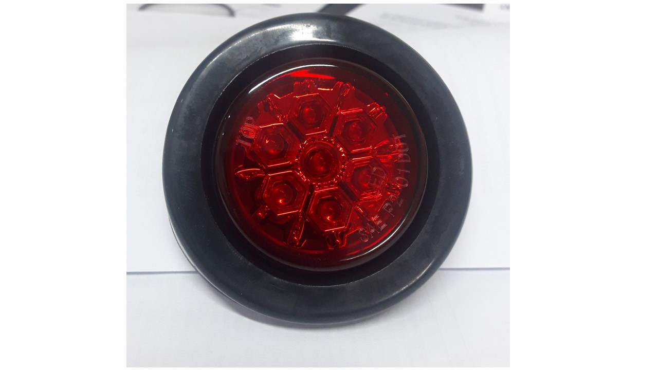 FAROL REDONDO 2" ROJO 7LED 12V