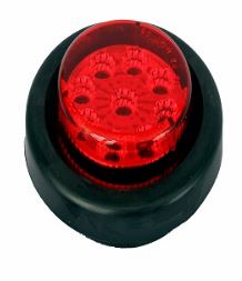FAROL REDONDO 2 1/2" ROJO 7 LED MULTIVOLTAJE
