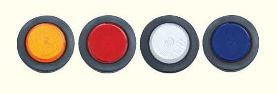 FAROL REDONDO 2 1/2"  AMBAR 12V  BOMBILLO