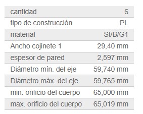 JGO BEARING COJINETES BIELA 0.25  OM 366/A/LA