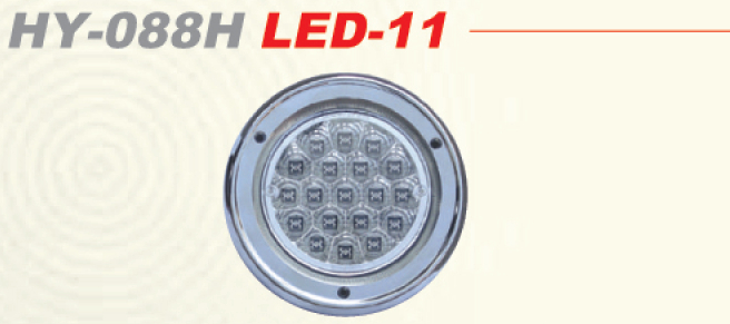 FAROL 4" 10-30V 20 LED REDONDO ROJO ARO CROMADO