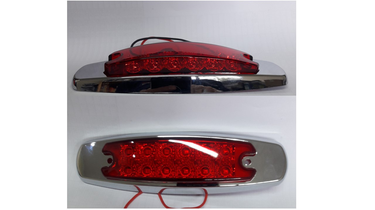 FAROL  10-30V 12 LED DELIMITIDORA ROJA