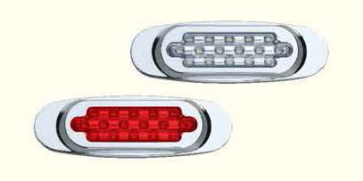 FAROL 12V 16 LED DELIMITADORA CARROCERIA ROJA