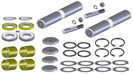 PINES Y BUJES EJE DELANTERO 38.00MM STD SOLO P. FRENOS AIRE