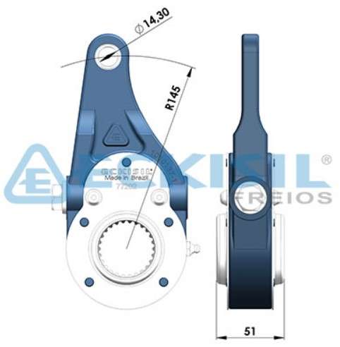 RASCH MECANICO TRAS OF1721 BRASIL IZQ DER