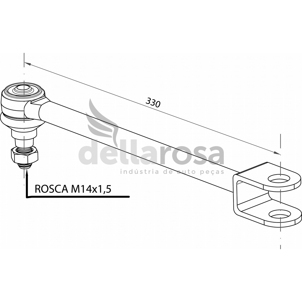 BARRA TIRANTE ESTABILIZADORA DELANTERA OF 1721 BRAS 330 MM