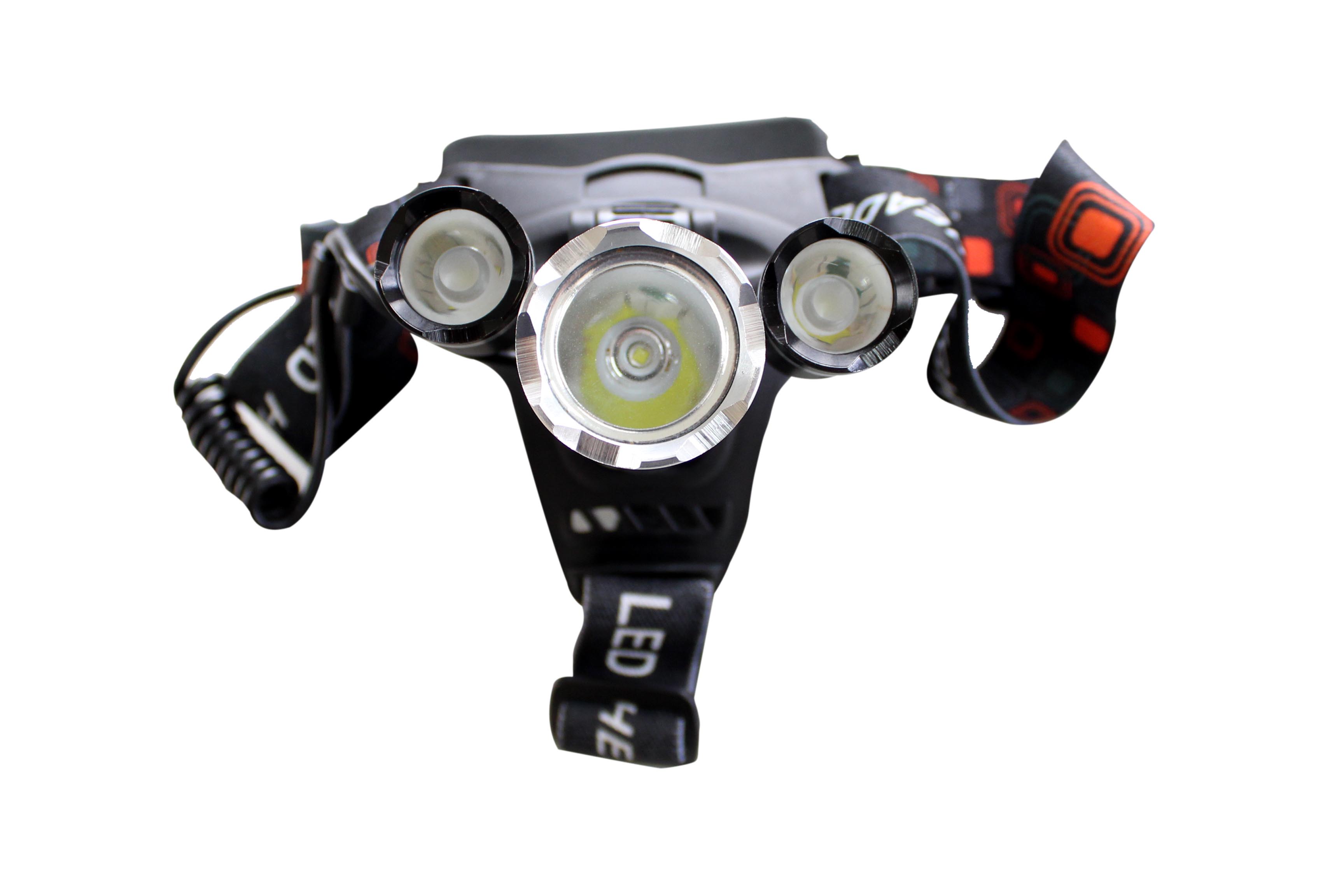 LAMPARA CABEZA RECARGABLE 3LED TELESCOPICO