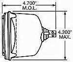 SEALED BEAM REC P/ DIAMANTE L/ PARQ 173X110MM