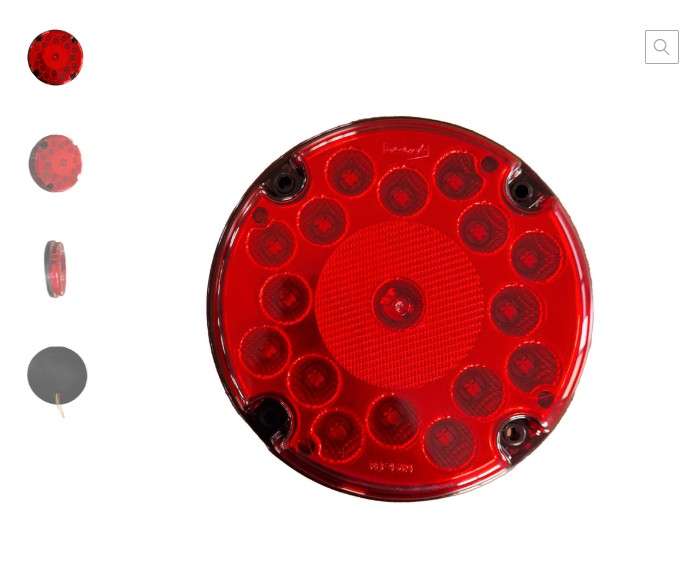 LAMPARA REDONDA PLANA LED ROJA 185MM 