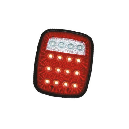 STOP LED CON LUZ DE REVERSA DE 5 3/4" X 6 3/4". (RENEGADO)