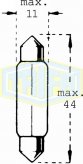 BOMBILLO CABINA 24V (11X43) 10W SV8,5-8 SUPOSITORIO