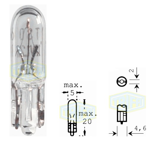 BOMBILLO TODO VIDRIO GRANO ARROZ 24V 1.2W W2X4,6D
