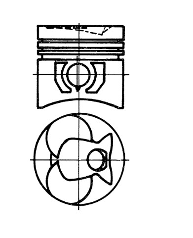 PISTON ANILLADO STD 90.90 MM MERCEDES BENZ OM 616/617