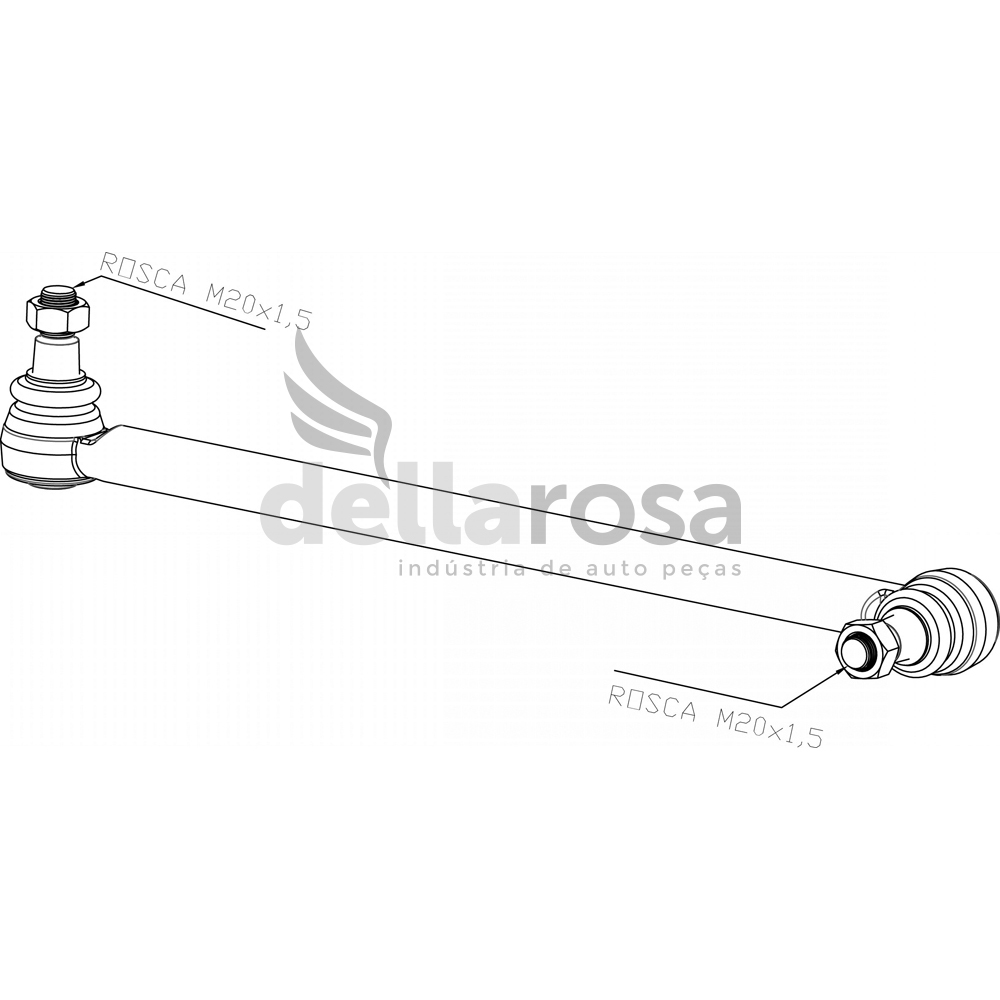 BARRA TIRANTE DER ESTABILIZADOR TRASERO O 500 M