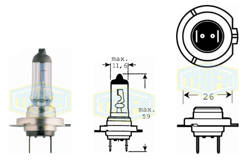 BOMBILLO HALOGENO H7 12V 55W PX26D MOTO ORIGINAL LINE