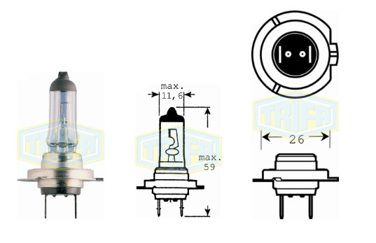 BOMBILLO HALOGENO H7 24V 70W PX26D