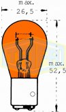 BOMBILLO 2 CONT 12V 21/4W P/DES Y DESIG BAZ15D TIPO V