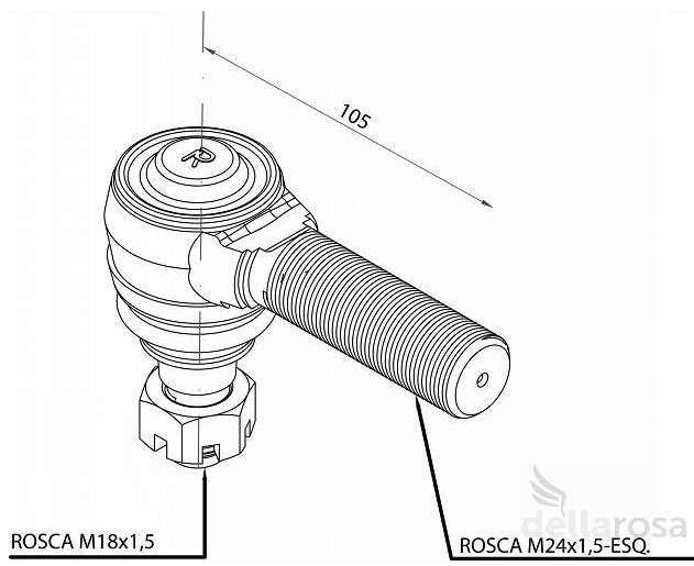 ROTULA DIREC ROSCA IZQ 914 915E LO914