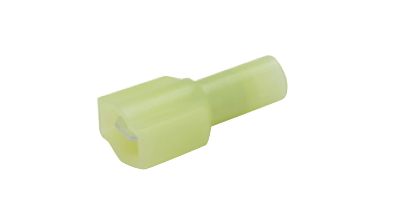 TERMINAL MACHO PLANO CABLE 10   FORRADO-AMARILLO
