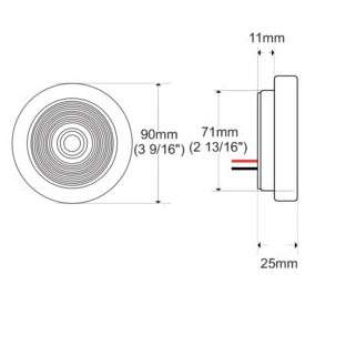 SEÑAL PLASTICA AMB DE INCRUSTAR  12V 2" 1/2