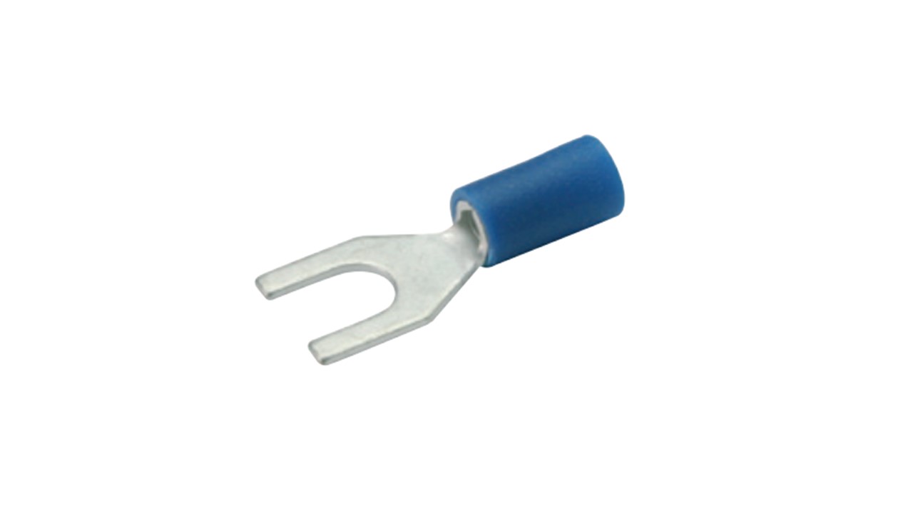 TERMINAL ABIERTO CABLE 12/14 #168 SEMI F-AZUL 3/16