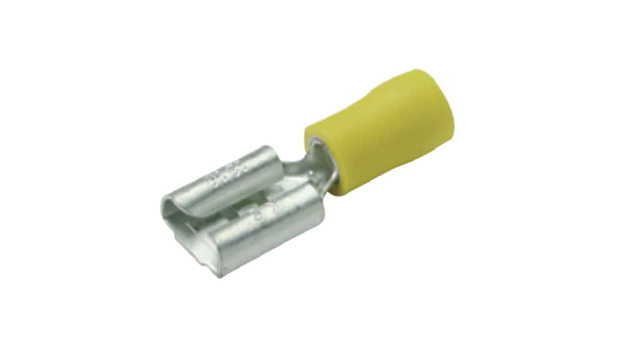 TERMINAL HEMBRA PLANO CABLE 10 #228 F-AMARILLO