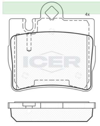 JGO FIBRAS FRENO TRASERO W220