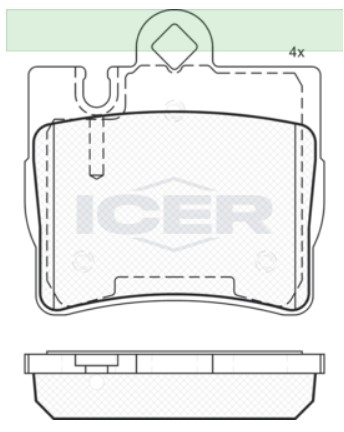 JGO FIBRAS FRENO TRASERO W220 TEXTAR E PAD