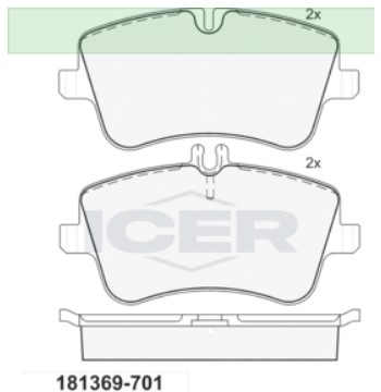 JGO FIBRAS FRENO DELANTERO W203/CL203/S203/C209/A209