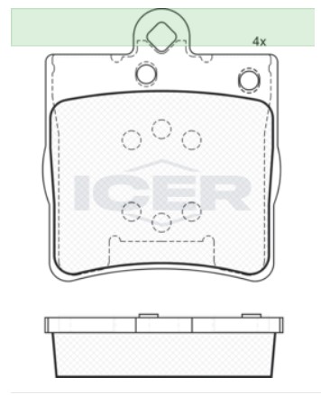 JGO FIBRAS FRENO TRASERO W208/W210 A PARTIR/W203