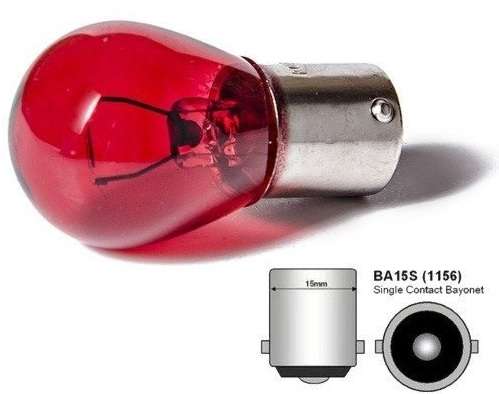 BOMBILLO 1 CONT 24V 21W P/CEN ROJO (1141)