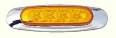 FAROL DELIMITADOR AMBAR 4 LED 10-30V