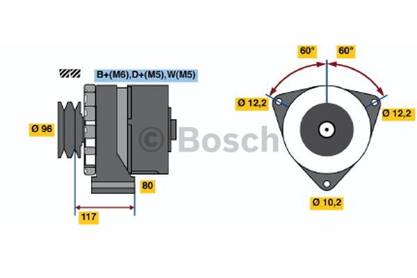 ALTERNADOR 14V 55AMP MERCEDES BENZ