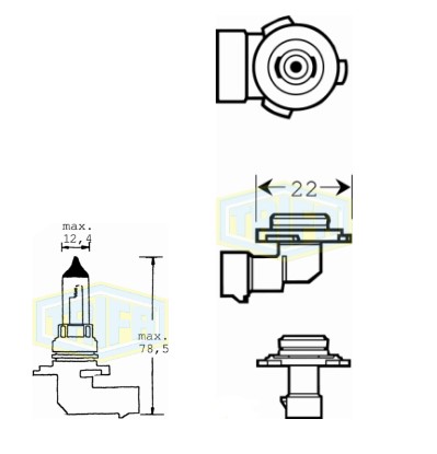 BOMBILLO HALOGENO HB4 12V 51W P22D EN L