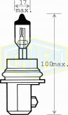BOMBILLO HALOGENO HB5 12V 100/80W PX29T R