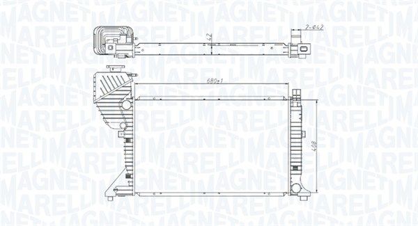 RADIADOR AGUA MOTOR CON A/C SPRINTER 901 MAGNETI MARELLI