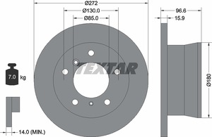 DISCO FRENOS TRASER SPRINTER 308 CDI/312D/313 CDI HASTA
