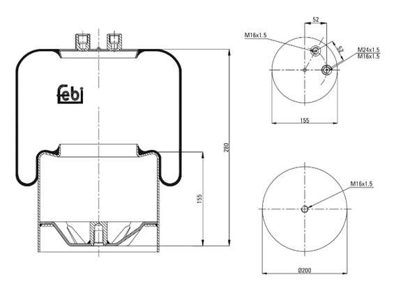 BOLSA AIRE TRASERA EJE II  ACTROS 2644