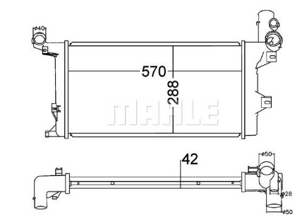 RADIADOR AGUA MOTOR W970 ATEGO MAHLE