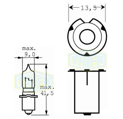 BOMBILLO MOTO HALOGENO 6V 15W HS2 PX13,5S