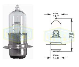 BOMBILLO MOTO HALOGENO 12V 1 PICO 25/25W P15D M5