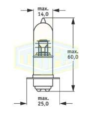 BOMBILLO MOTO HALOGENO 12V 3 PICOS 35/35W P15D-3 M5