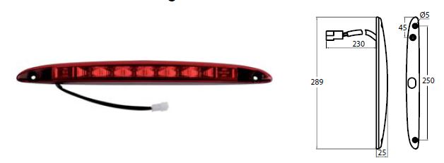 FAROL TERCERA LUZ LED 24V MASCARELLO GRAN VIA MIDI