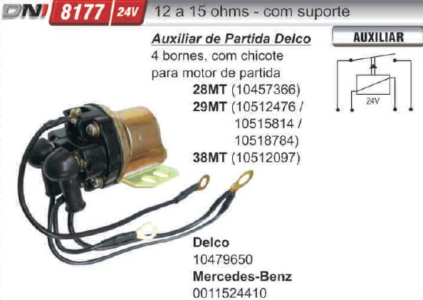 RELE AUXILIAR ARRANCADOR 24V DELCO